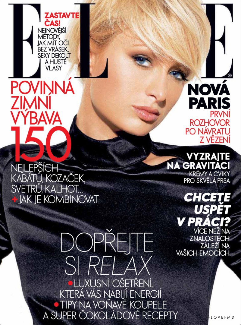 Paris Hilton featured on the Elle Czech cover from November 2007
