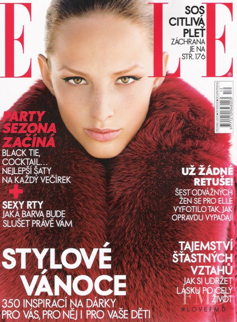 Michaela Kocianova featured on the Elle Czech cover from December 2009