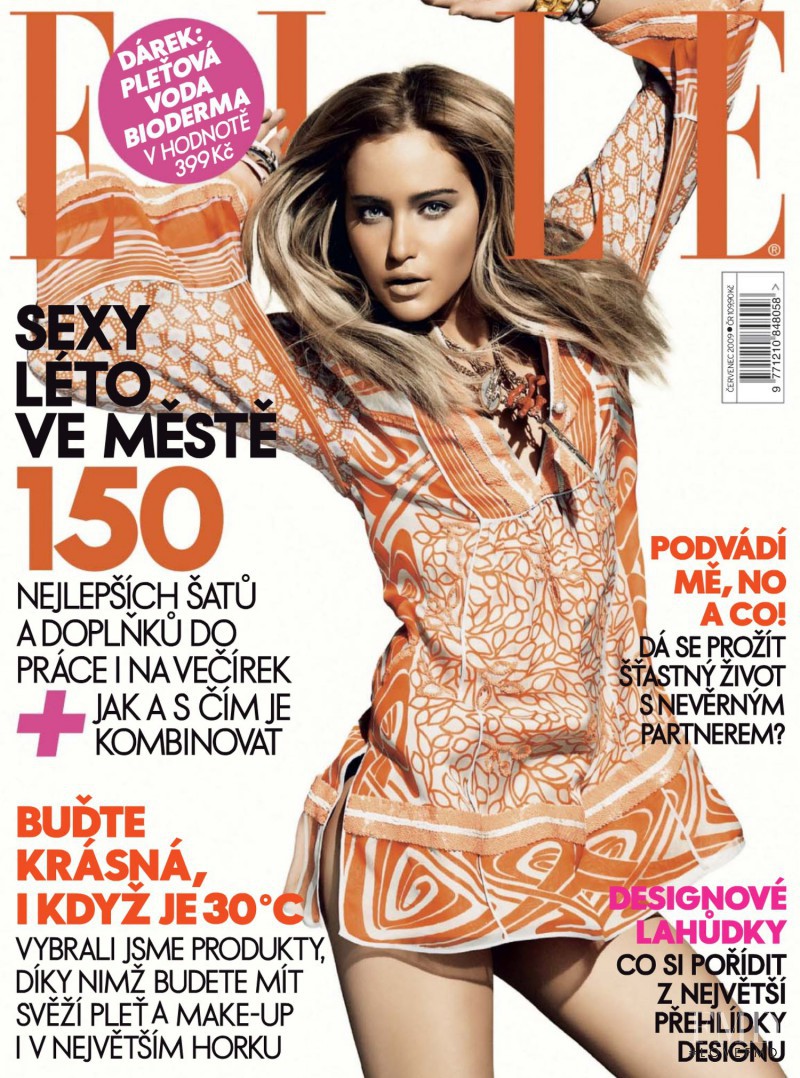 Fabienne Vanderhaeghen featured on the Elle Czech cover from July 2009