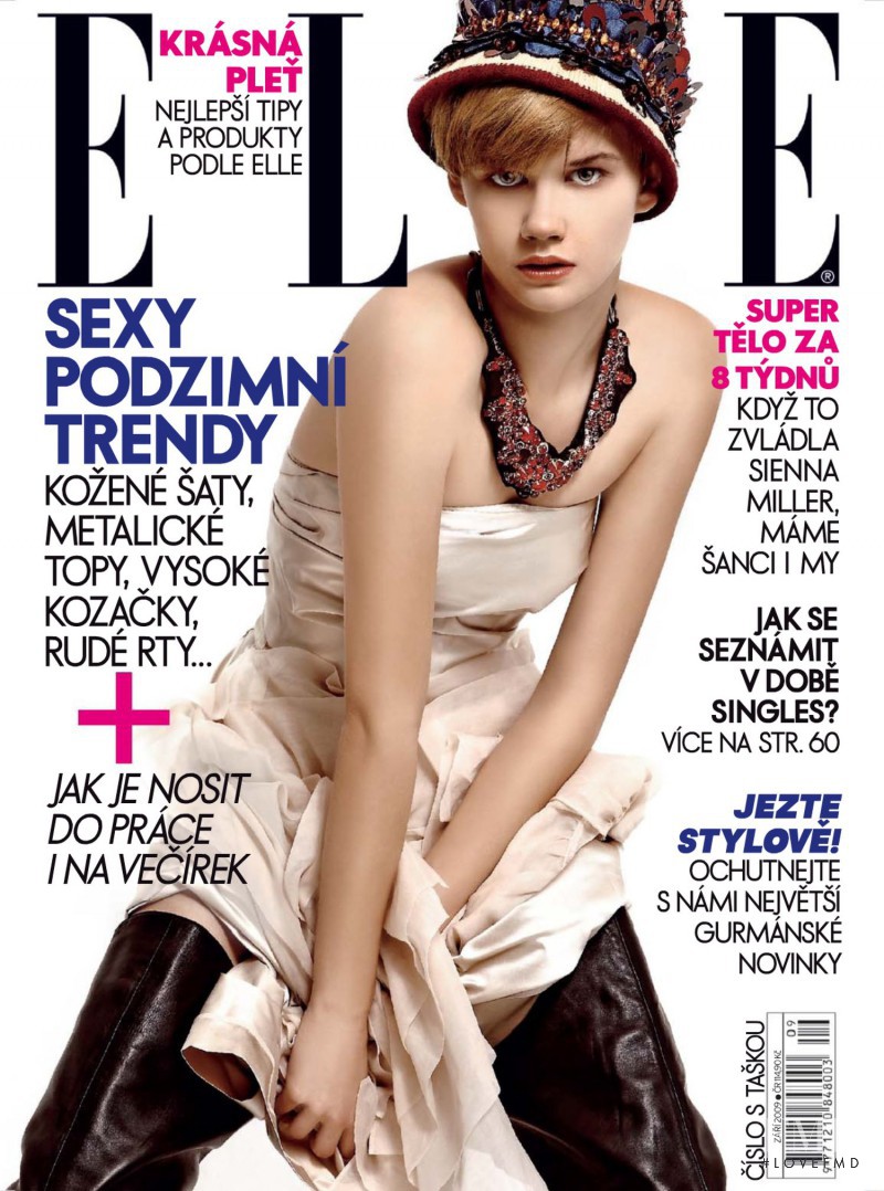 Daniela Kocianova featured on the Elle Czech cover from September 2009