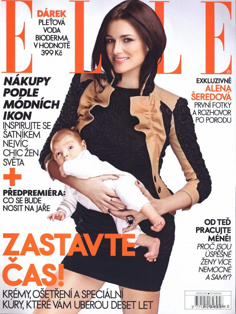 Alena Seredova featured on the Elle Czech cover from February 2010