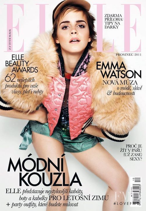 Emma Watson featured on the Elle Czech cover from December 2011
