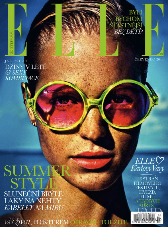 Erin Heatherton featured on the Elle Czech cover from July 2011