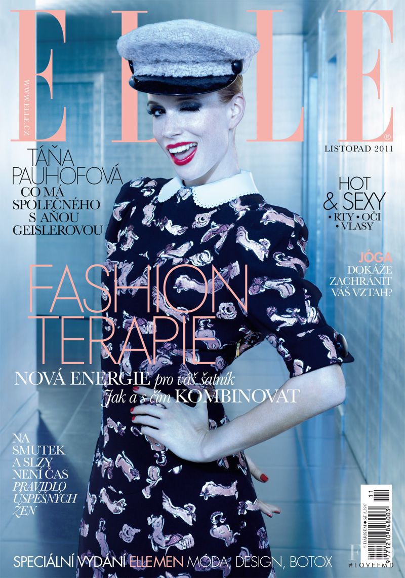 Tana Pauhofova featured on the Elle Czech cover from November 2011