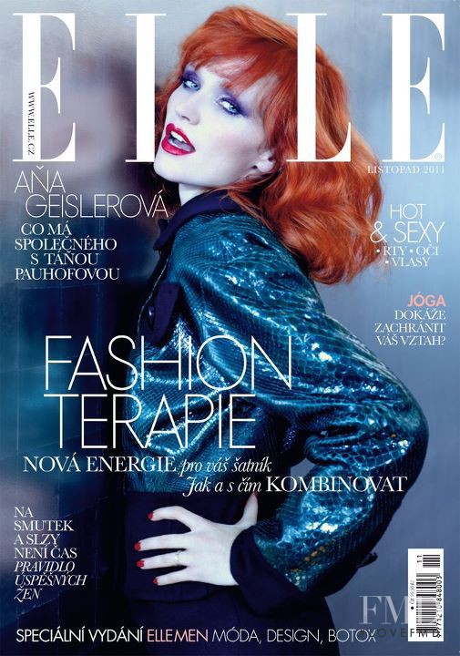 Ana Geislerova featured on the Elle Czech cover from November 2011
