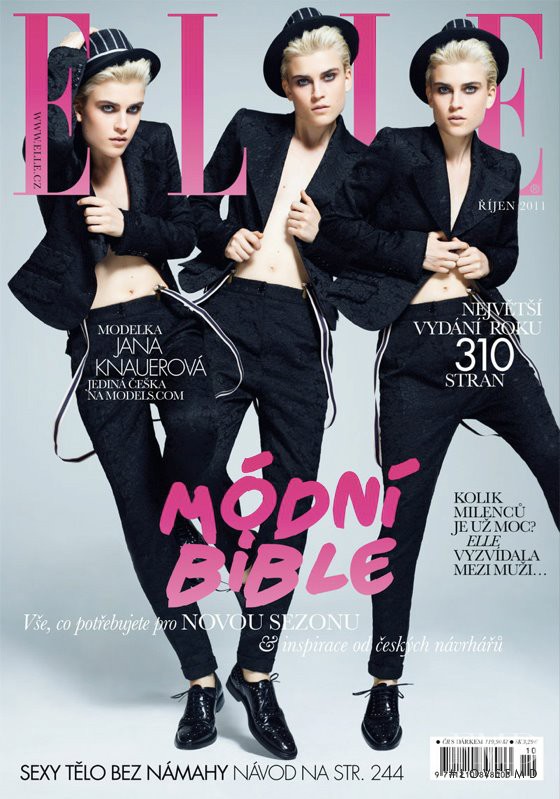 Jana Knauerova featured on the Elle Czech cover from October 2011
