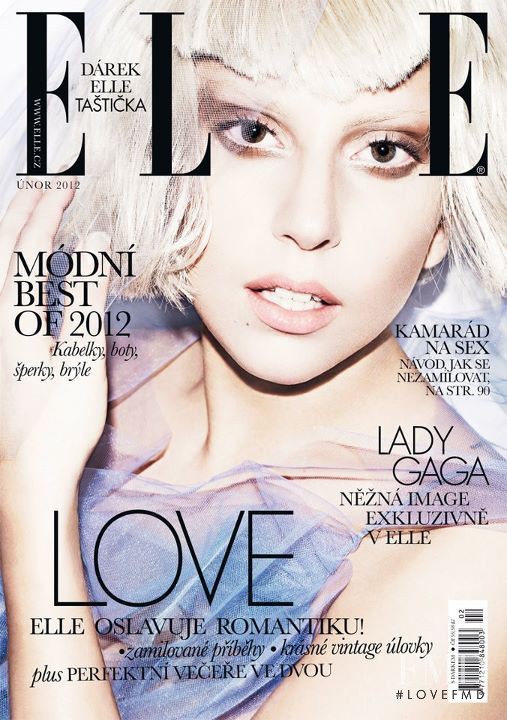 Lady Gaga featured on the Elle Czech cover from February 2012