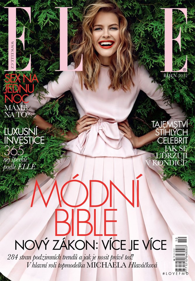 Michaela Hlavackova featured on the Elle Czech cover from October 2012