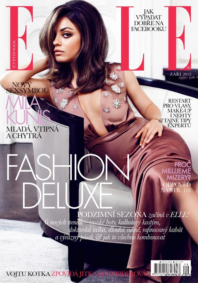 Mila Kunis featured on the Elle Czech cover from September 2012