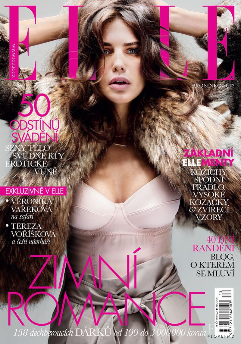 Tamara Lazic featured on the Elle Czech cover from December 2013