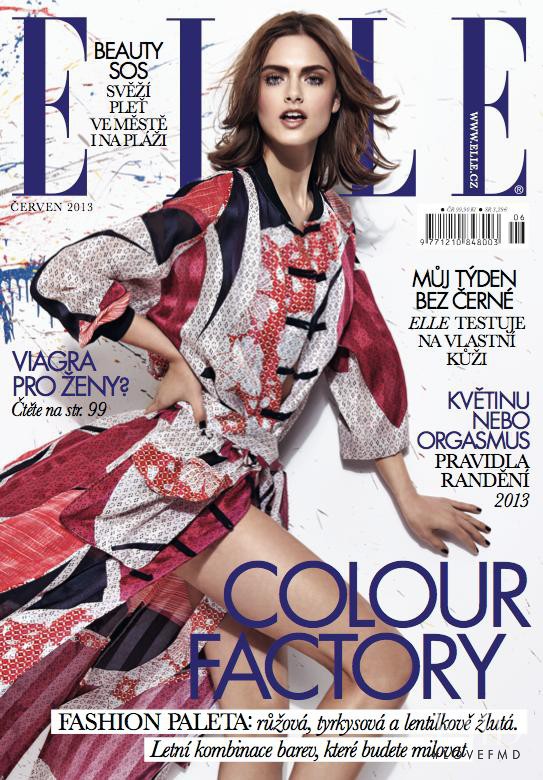 Zuzana Gregorova featured on the Elle Czech cover from June 2013