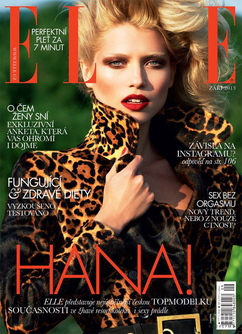 Hana Jirickova featured on the Elle Czech cover from September 2013
