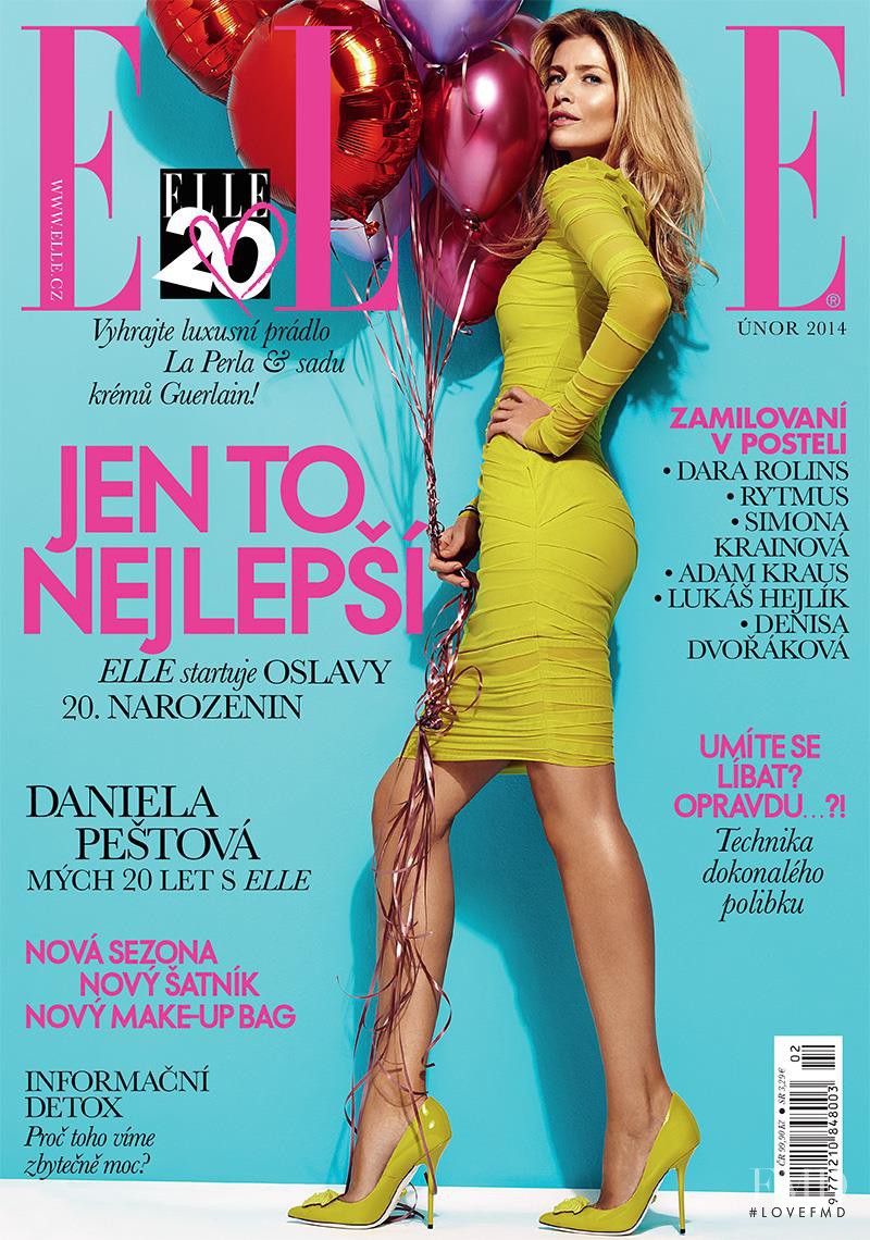 Daniela Pestova featured on the Elle Czech cover from February 2014