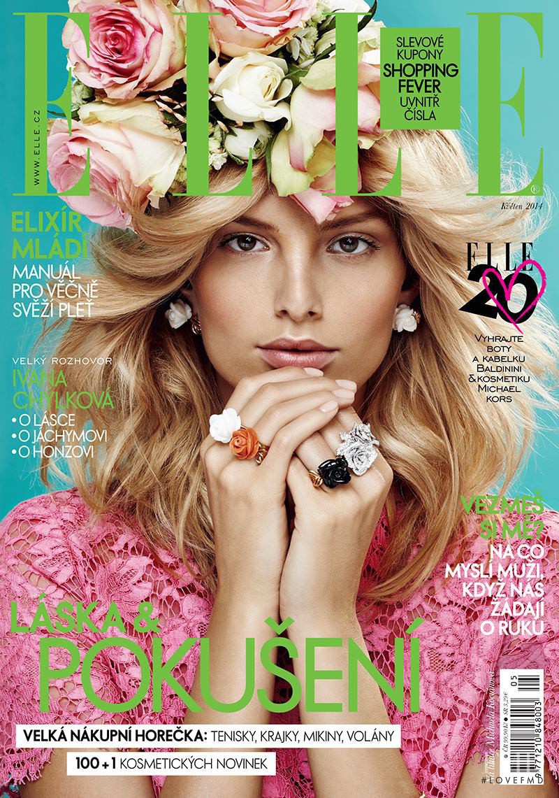 Michaela Kocianova featured on the Elle Czech cover from May 2014