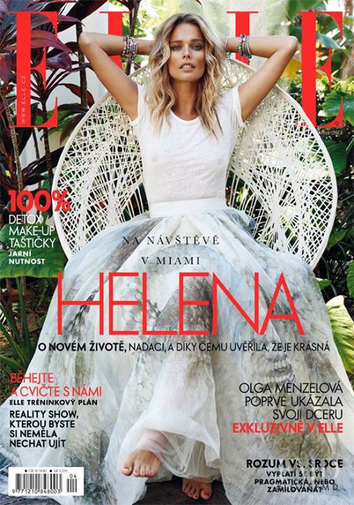 Helena Houdova featured on the Elle Czech cover from April 2015