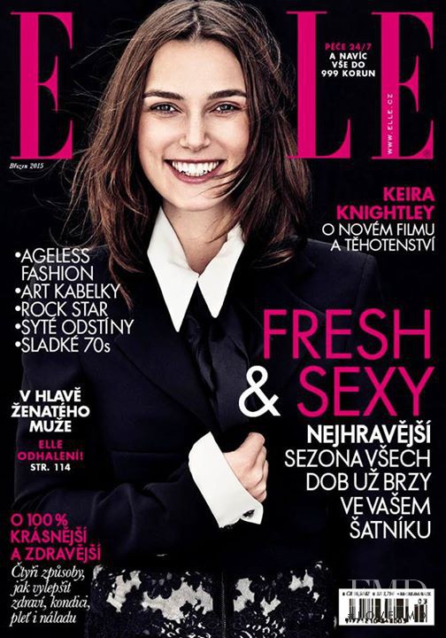 Keira Knightley featured on the Elle Czech cover from March 2015