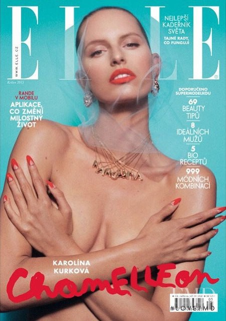 Karolina Kurkova featured on the Elle Czech cover from May 2015