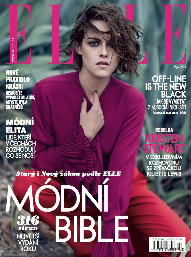 Kristen Stewart featured on the Elle Czech cover from October 2015