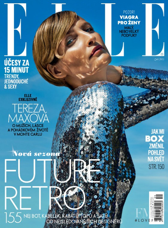 Tereza Maxová featured on the Elle Czech cover from September 2015