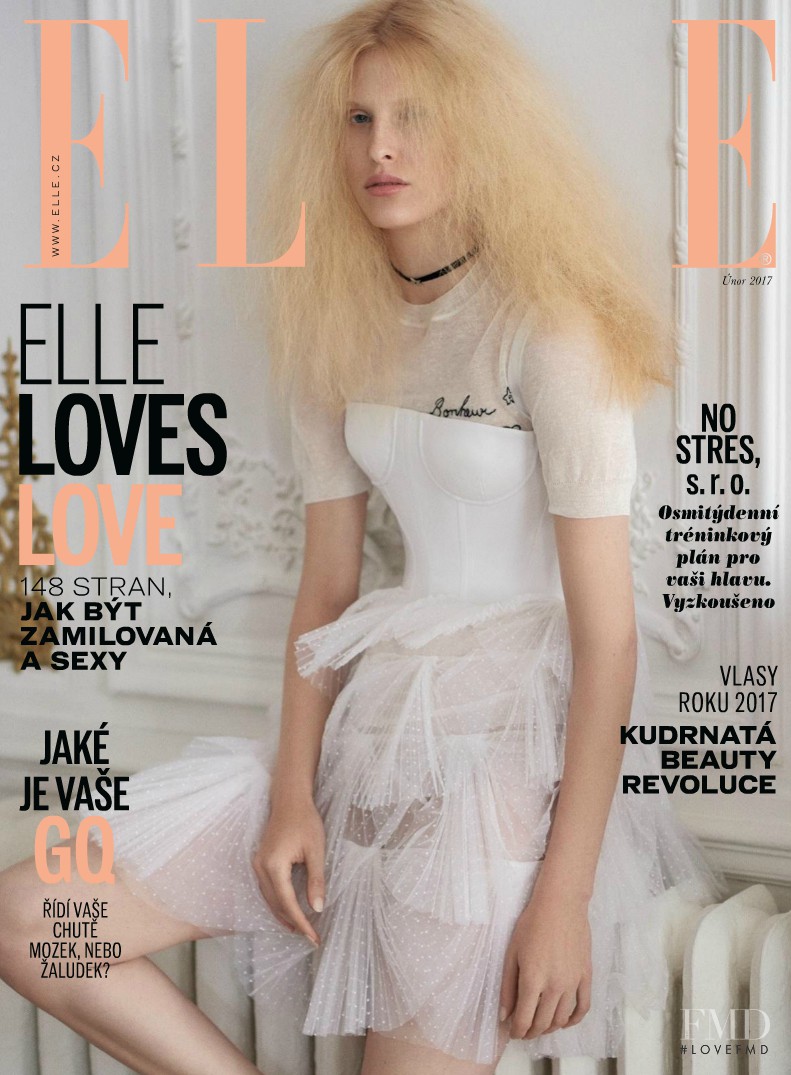 Niki Trefilova featured on the Elle Czech cover from February 2017