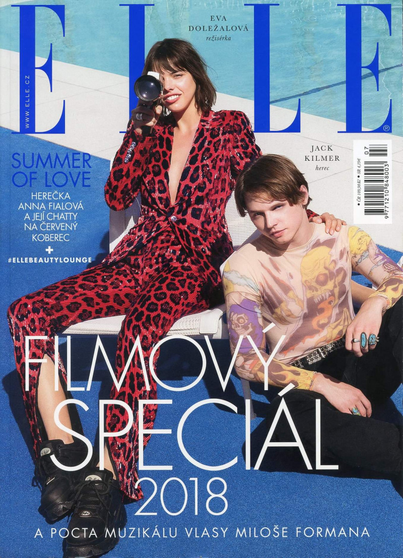 Eva Doll featured on the Elle Czech cover from July 2018