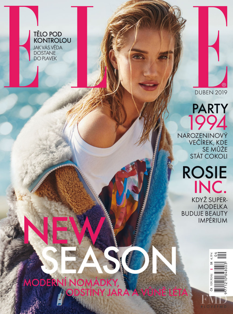 Rosie Huntington-Whiteley featured on the Elle Czech cover from April 2019