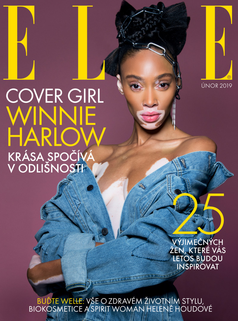 Winnie Chantelle Harlow featured on the Elle Czech cover from February 2019