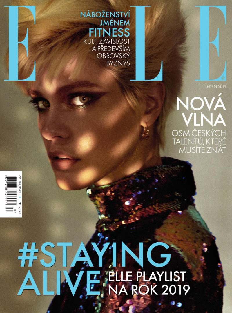 Christina Gottschalk featured on the Elle Czech cover from January 2019