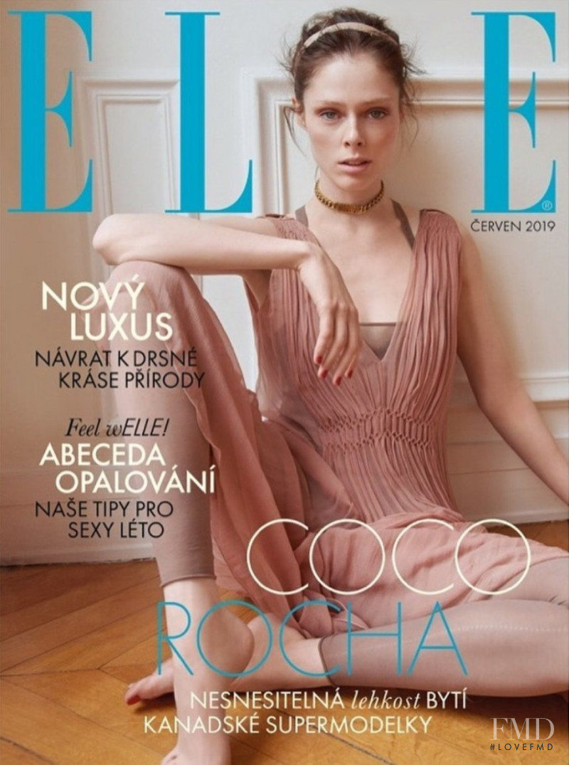 Coco Rocha featured on the Elle Czech cover from June 2019