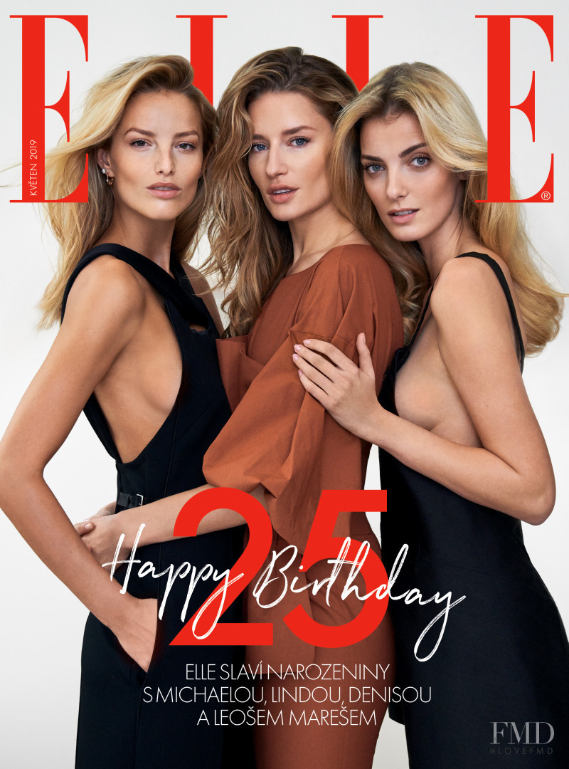 Linda Vojtova, Michaela Kocianova, Denisa Dvorakova featured on the Elle Czech cover from May 2019