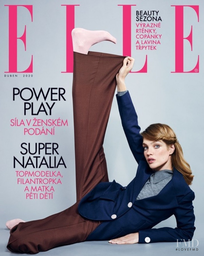 Natalia Vodianova featured on the Elle Czech cover from April 2020