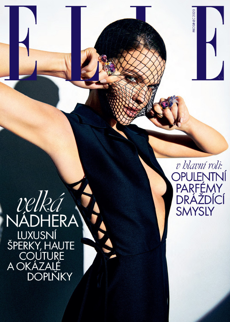 Viktoria Ortner featured on the Elle Czech cover from December 2020