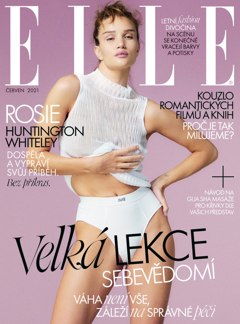 Rosie Huntington-Whiteley featured on the Elle Czech cover from June 2021
