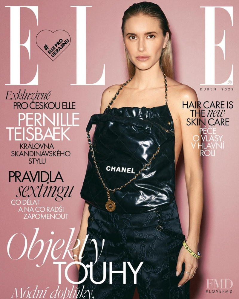 Pernille Teisbæk featured on the Elle Czech cover from April 2022