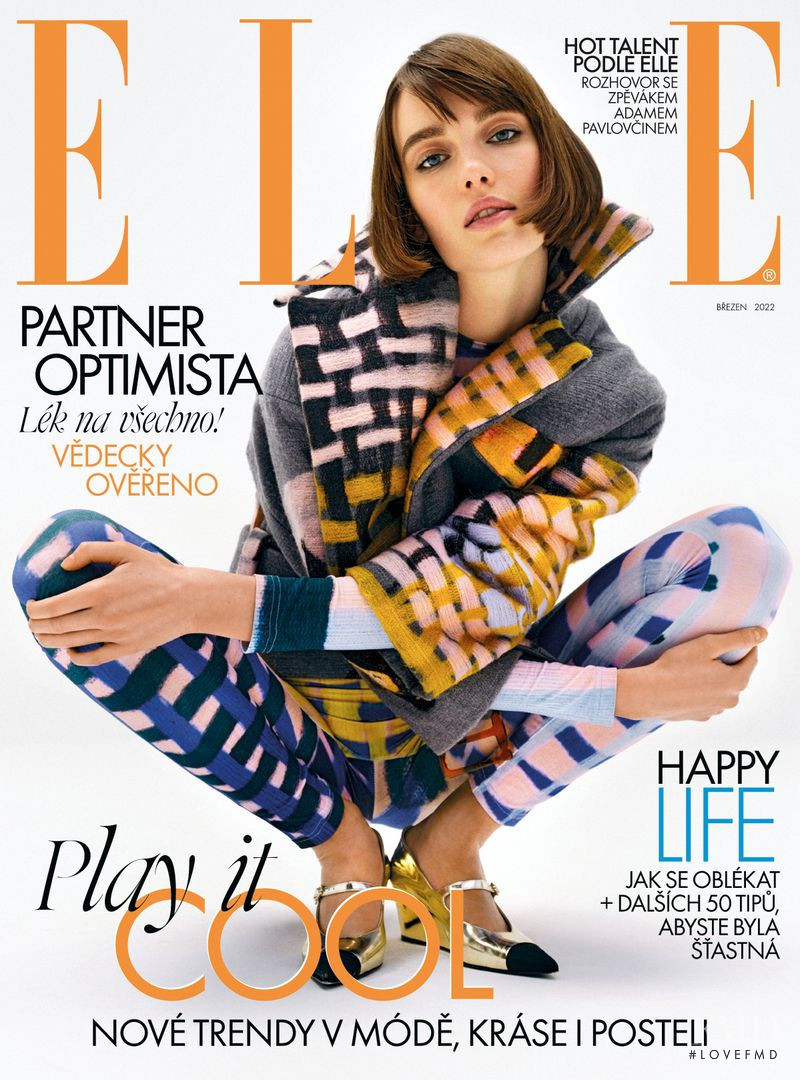Anna Steiningerová featured on the Elle Czech cover from March 2022