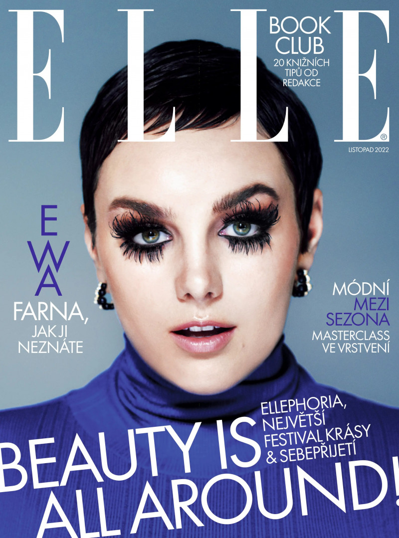 Ewa Farna featured on the Elle Czech cover from November 2022