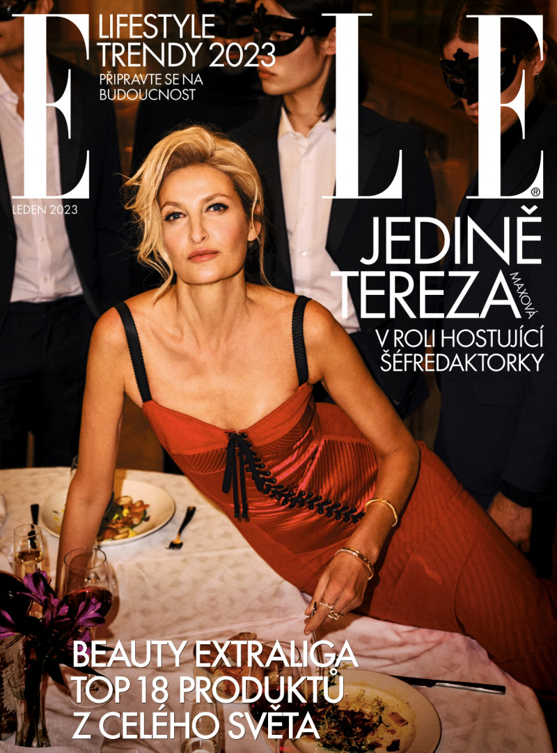 Tereza Maxová featured on the Elle Czech cover from January 2023