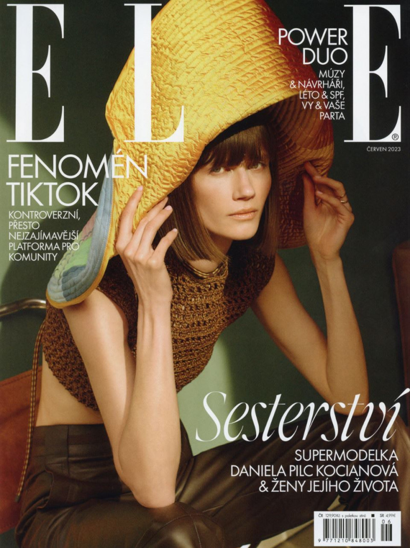 Daniela Kocianova featured on the Elle Czech cover from June 2023
