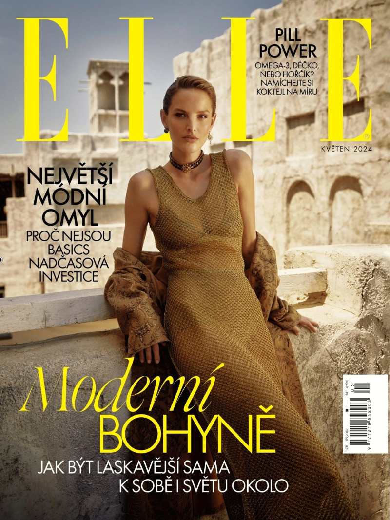 Michaela Kocianova featured on the Elle Czech cover from May 2024