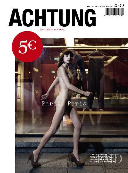 Anna Heidegger featured on the Achtung Mode cover from September 2009