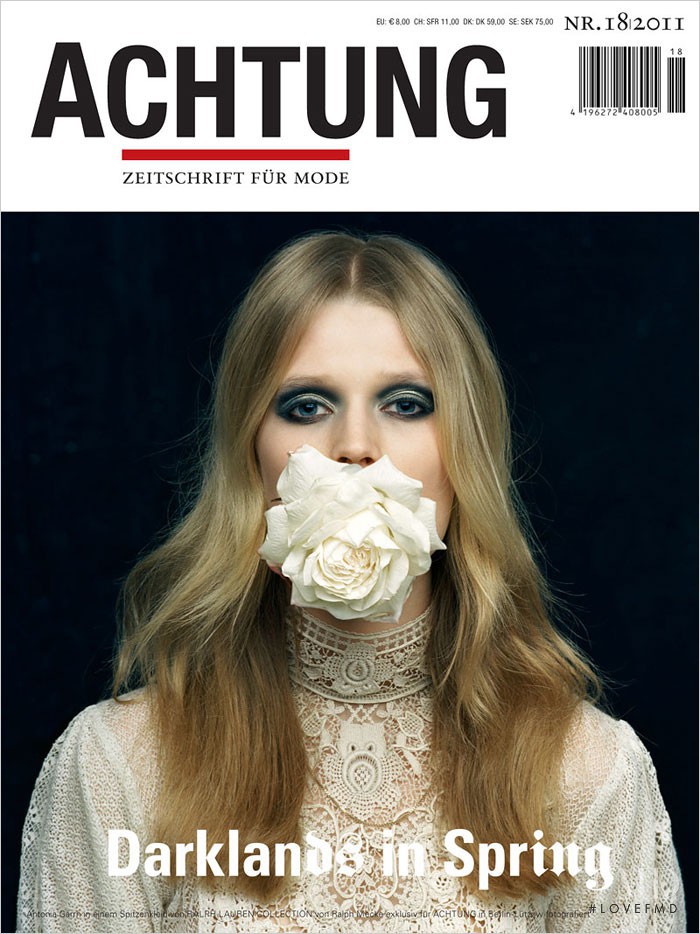 Toni Garrn featured on the Achtung Mode cover from June 2011
