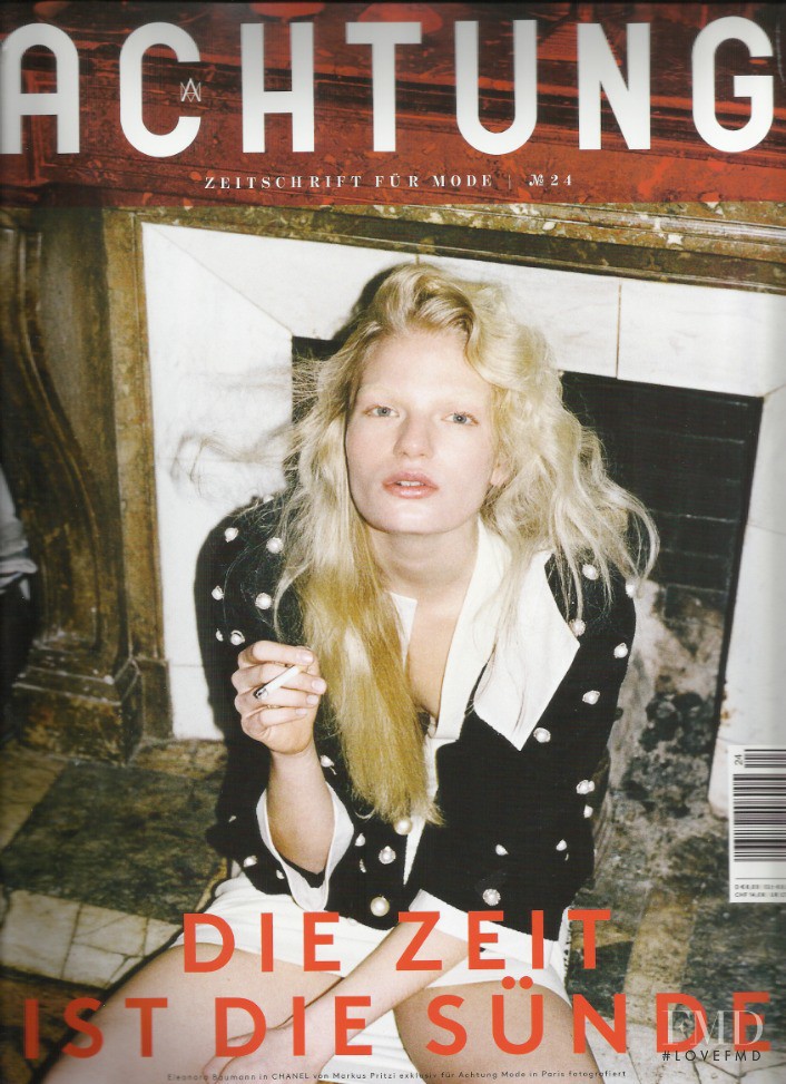 Eleonora Baumann featured on the Achtung Mode cover from June 2013