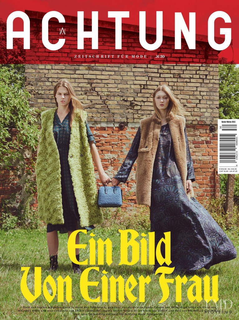 Sophia Linnewedel featured on the Achtung Mode cover from September 2015