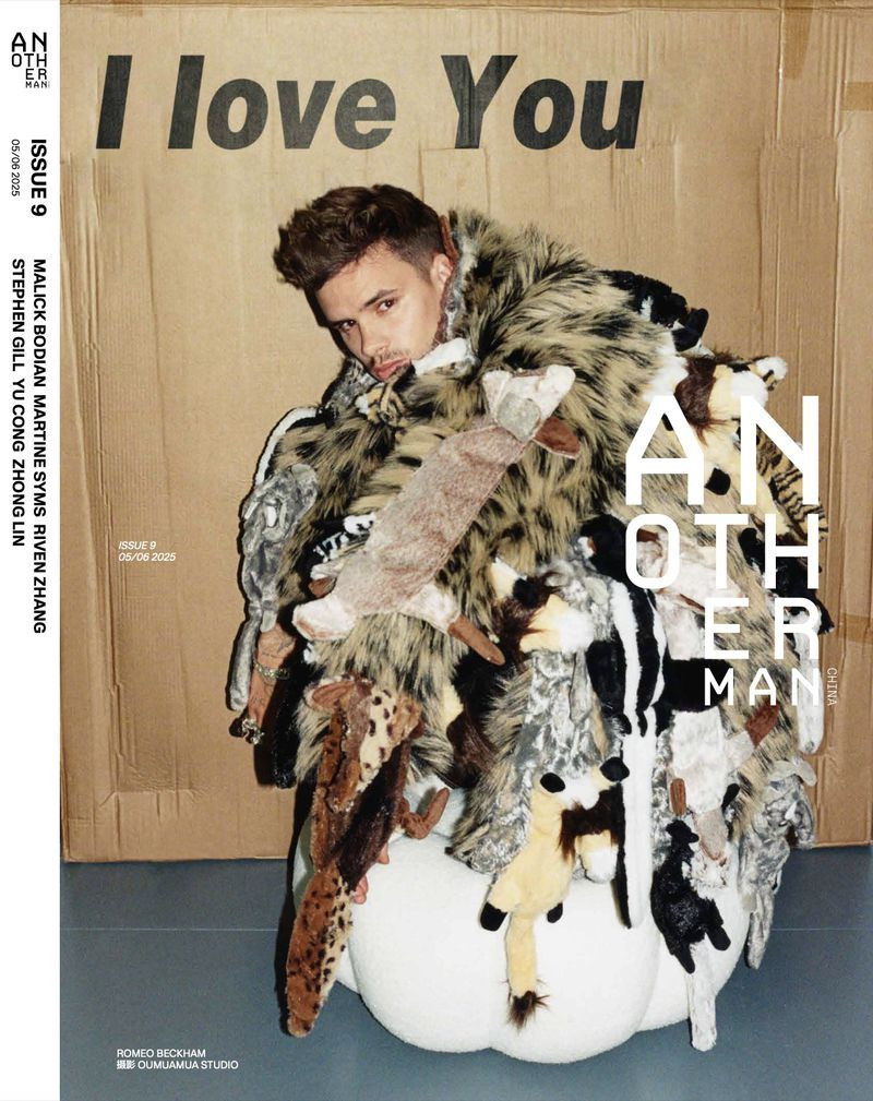 Romeo Beckham featured on the Another Man China cover from June 2025