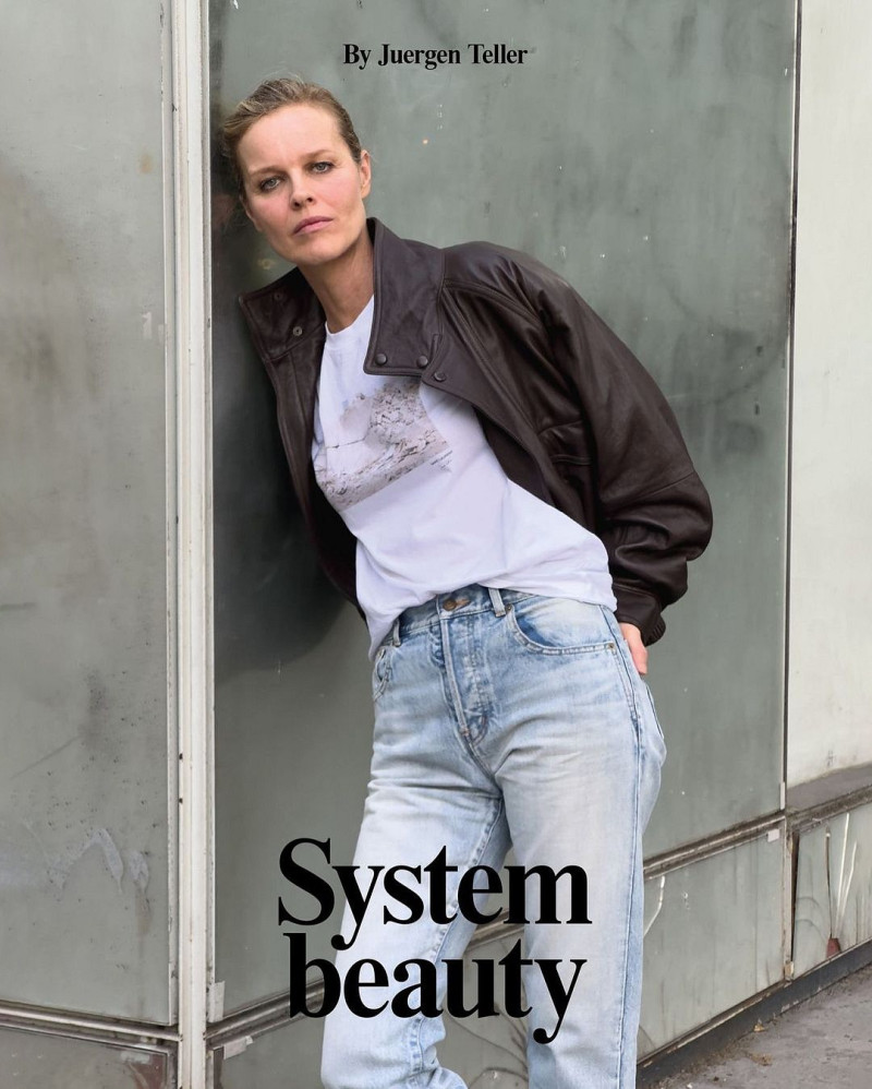 Eva Herzigova featured on the System Beauty cover from September 2024