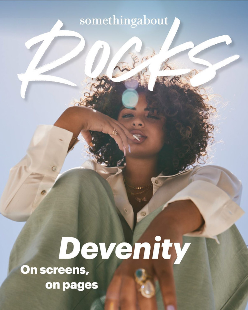 Devenity Rae featured on the Something About Rocks cover from July 2022