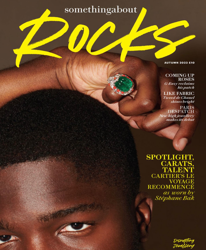 Stephane Bak featured on the Something About Rocks cover from July 2023