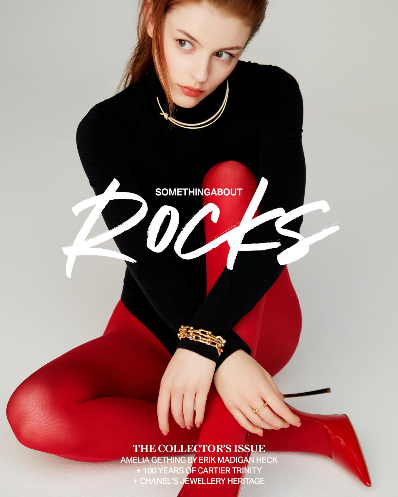 Amelia Gething featured on the Something About Rocks cover from April 2024