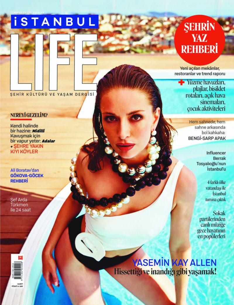 Yasemin Kay Allen featured on the Istanbul Life cover from July 2024