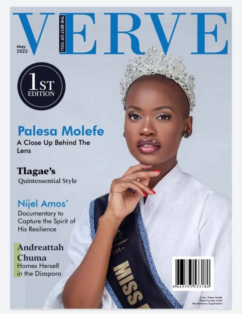 Palesa Molefe featured on the Verve Botswana cover from May 2022